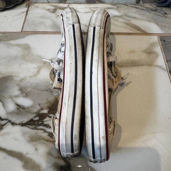 Converse All Star Women's Cream Sneakers Size 9 Stretchy Back Easy Slip On - Picture 8 of 10